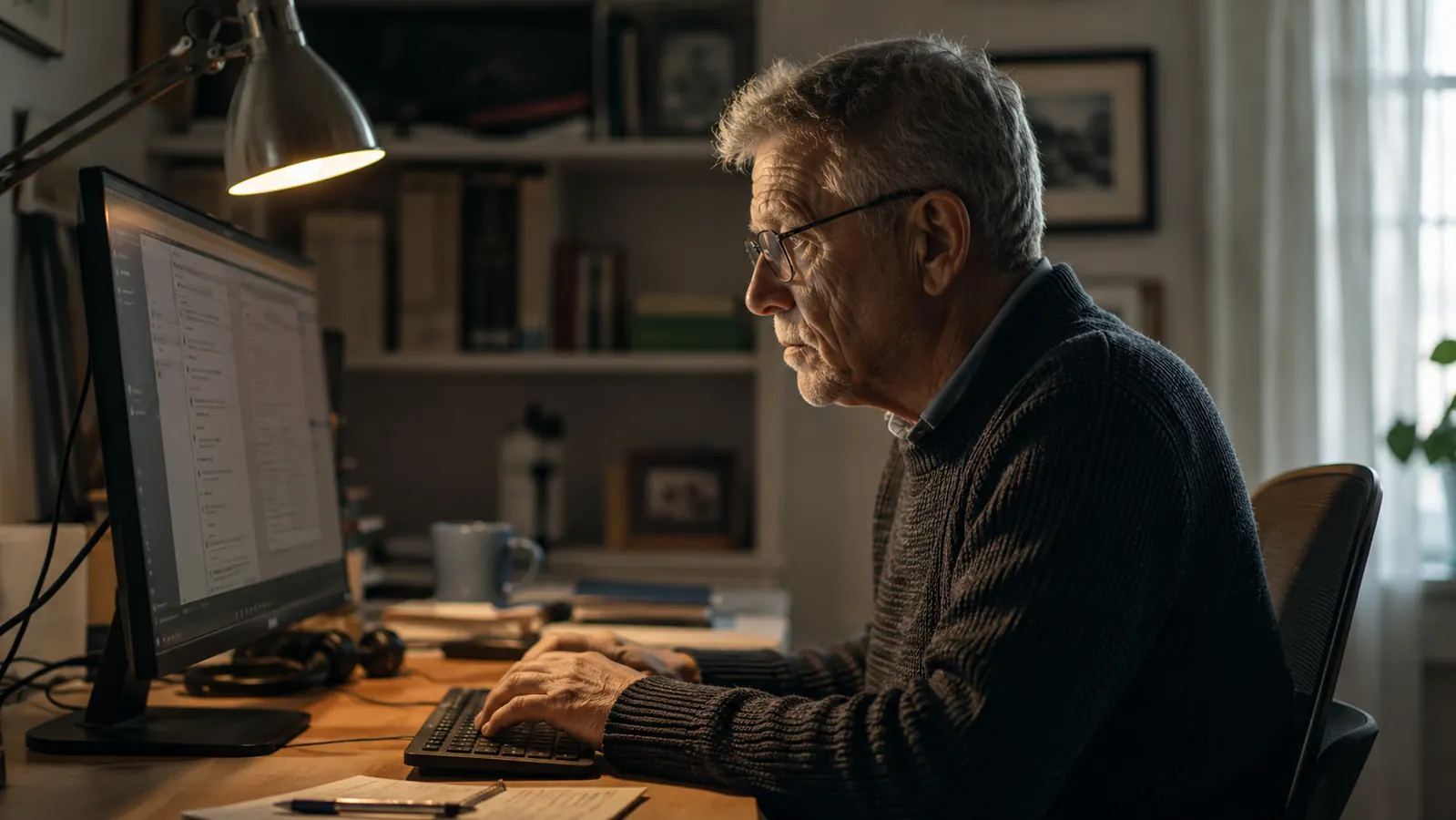 How to Light a Home Office Without Creating Screen Glare or Shadow on Your Keyboard